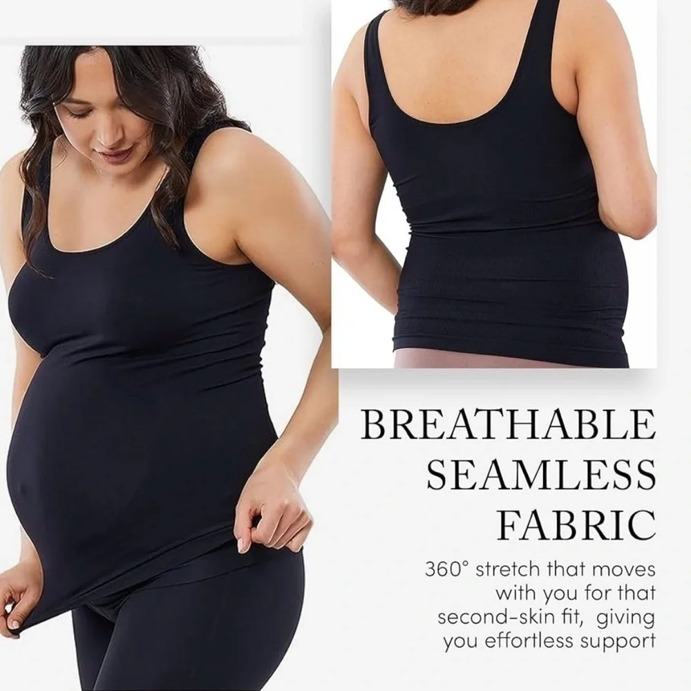 Isabel Maternity by Ingrid & Isabel Black Fitted Sleeveless Camisole